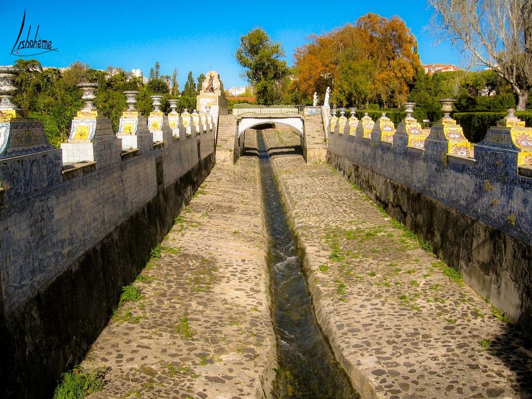Canal dos Azulejos, Palais de Queluz à Sintra, près de Lisbonne, Portugal