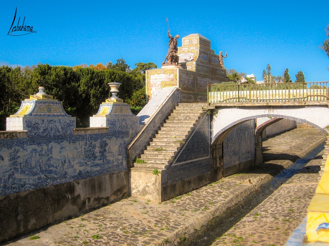 Canal dos Azulejos, Palais de Queluz à Sintra, près de Lisbonne, Portugal