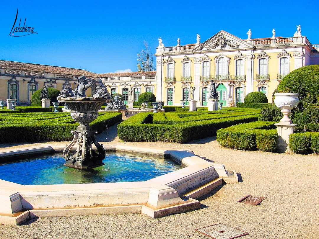 Jardins, Palais de Queluz à Sintra, près de Lisbonne, Portugal